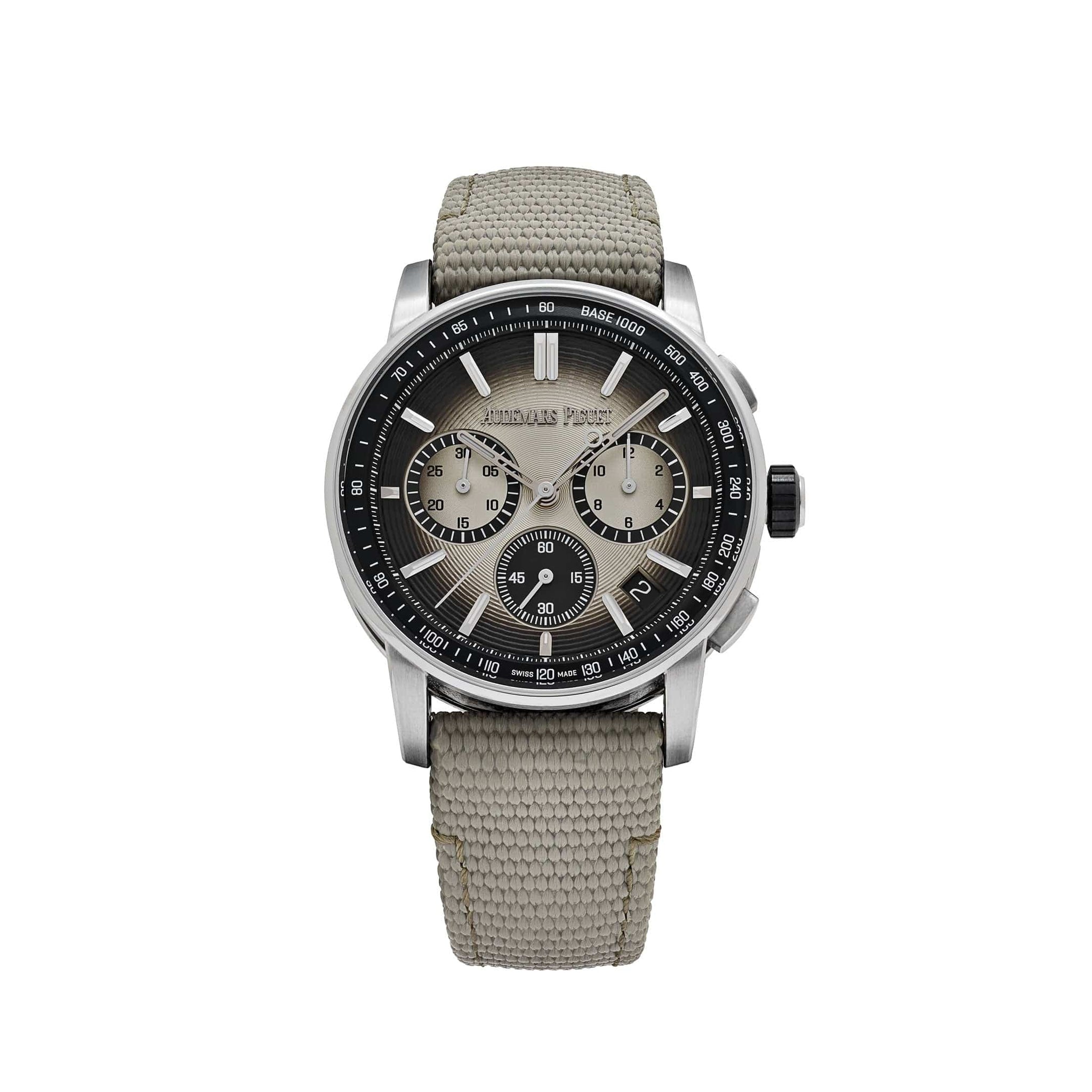 Audemars Piguet Code 11.59 Chronograph 26393QT.OO.A064KB.01 Stainless Steel Black Ceramic Beige Dial (2024)