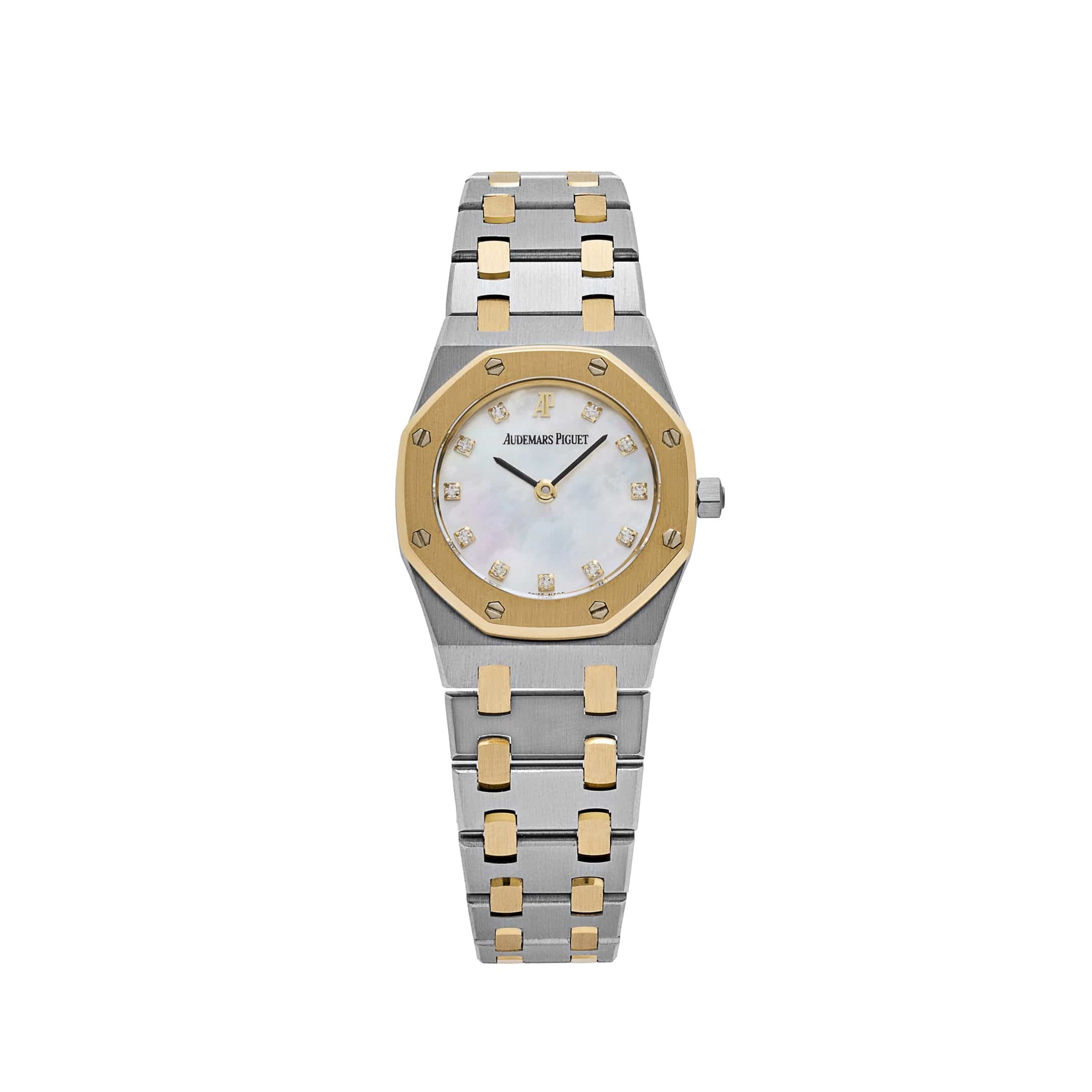 Audemars Piguet Royal Oak 66347SA Vintage 'Ladies' Stainless Steel Yellow Gold Mother of Pearl Diamond Dial Quartz