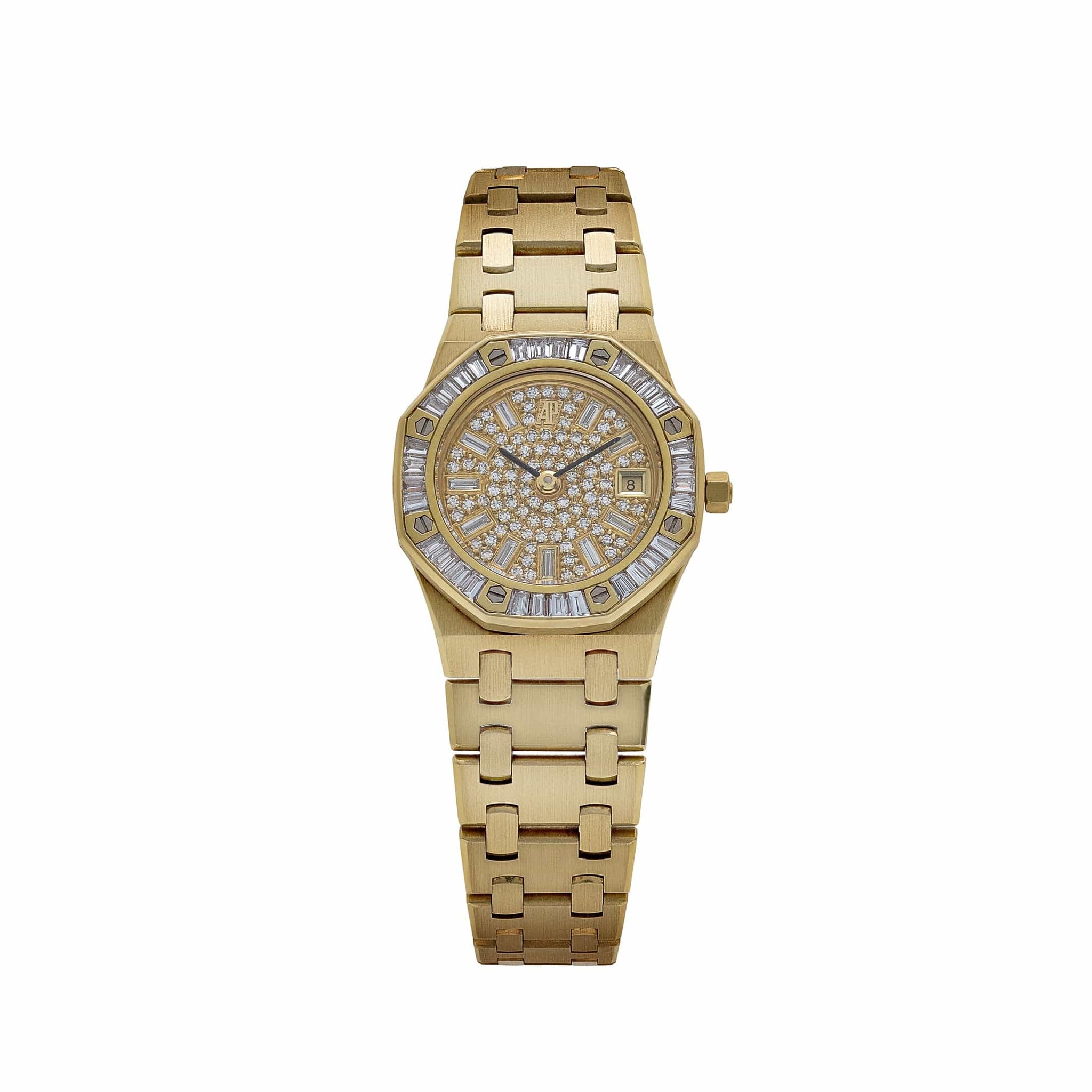 Audemars Piguet Royal Oak Vintage 66464BA.Z.0722BA.01 'Ladies' Yellow Gold Diamond Dial Diamond Bezel Quartz