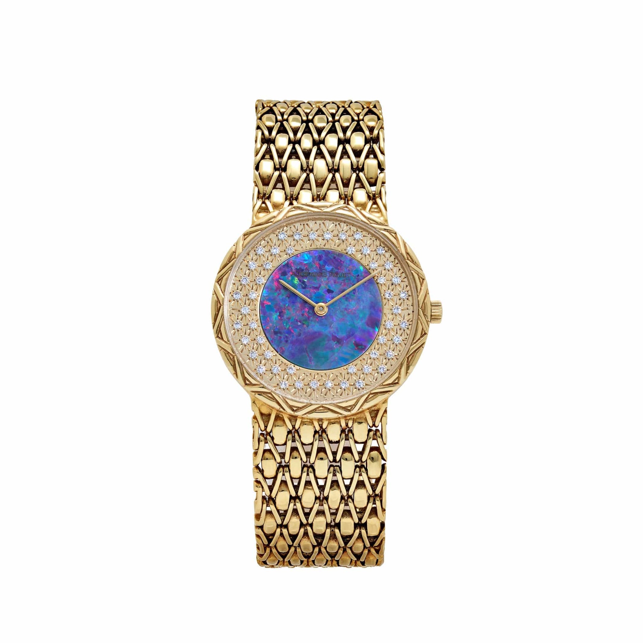 Audemars Piguet Vintage Cobra Yellow Gold Opal Diamond Dial Quartz