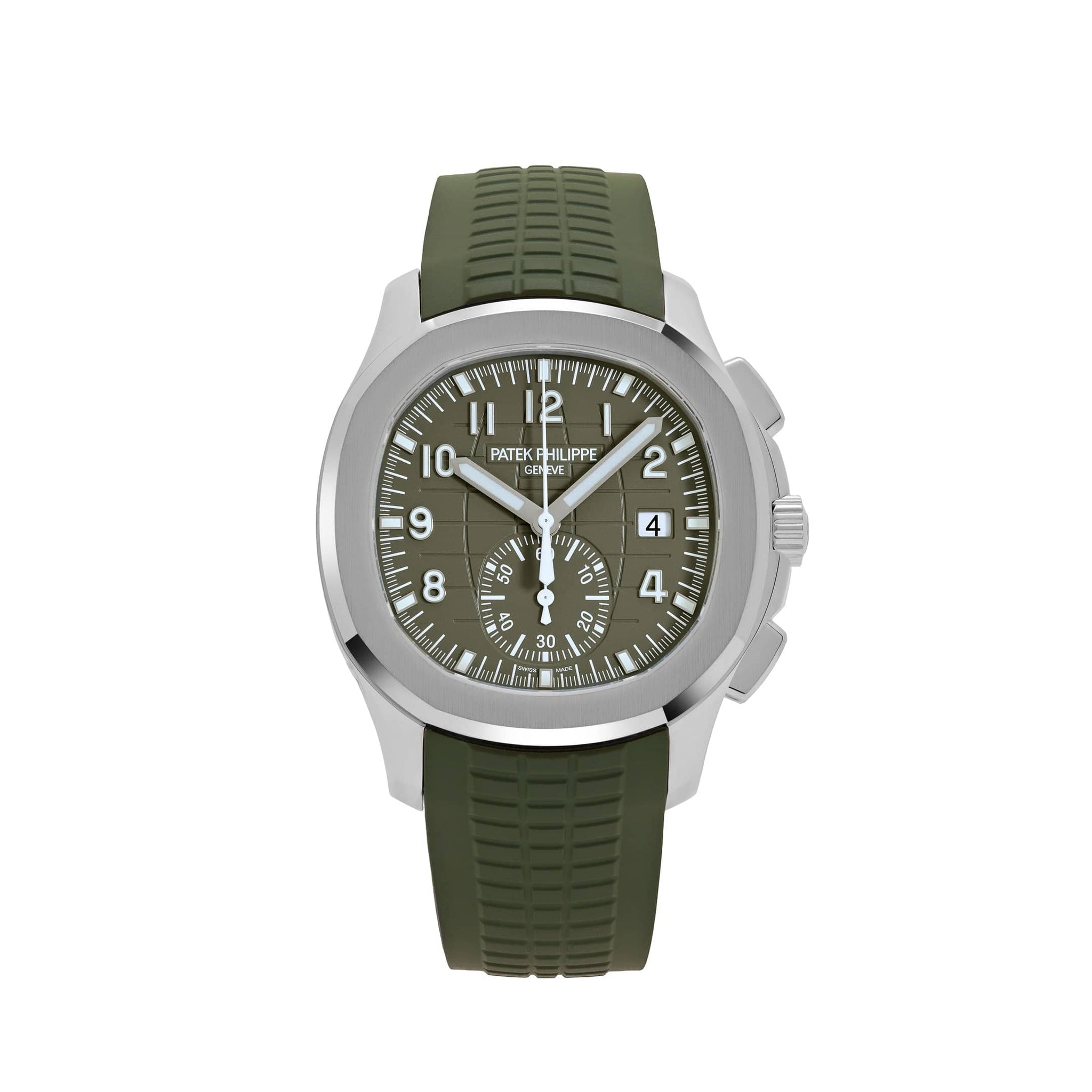 Patek Philippe Aquanaut 5968G-010 Chronograph White Gold Khaki Green Dial (2023)