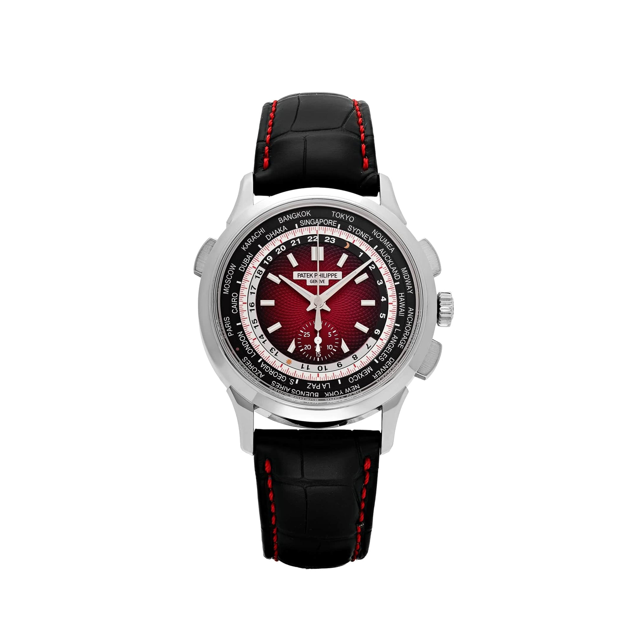 Patek Philippe Complications 5930G-011 ‘Singapore Edition’ World Time Flyback Chronograph White Gold Red Dial Limited Edition of 300 (2020)