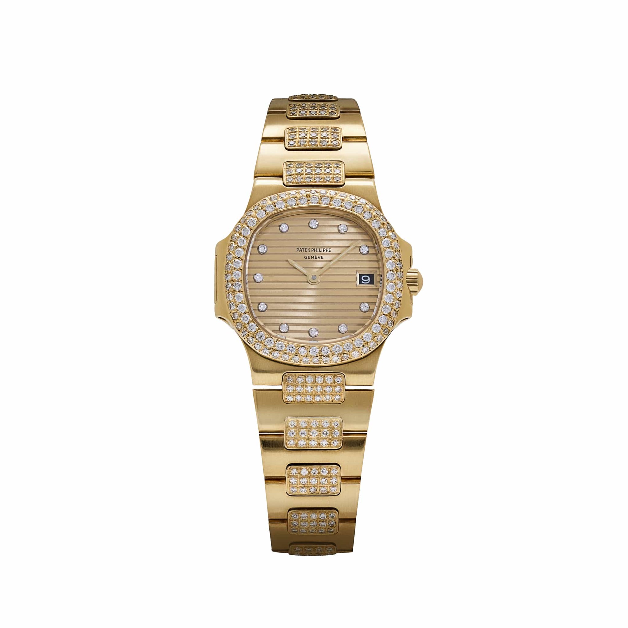Patek Philippe Nautilus 4700/005 'Ladies' Yellow Gold Champagne Diamond Dial Diamond Bezel (1984)