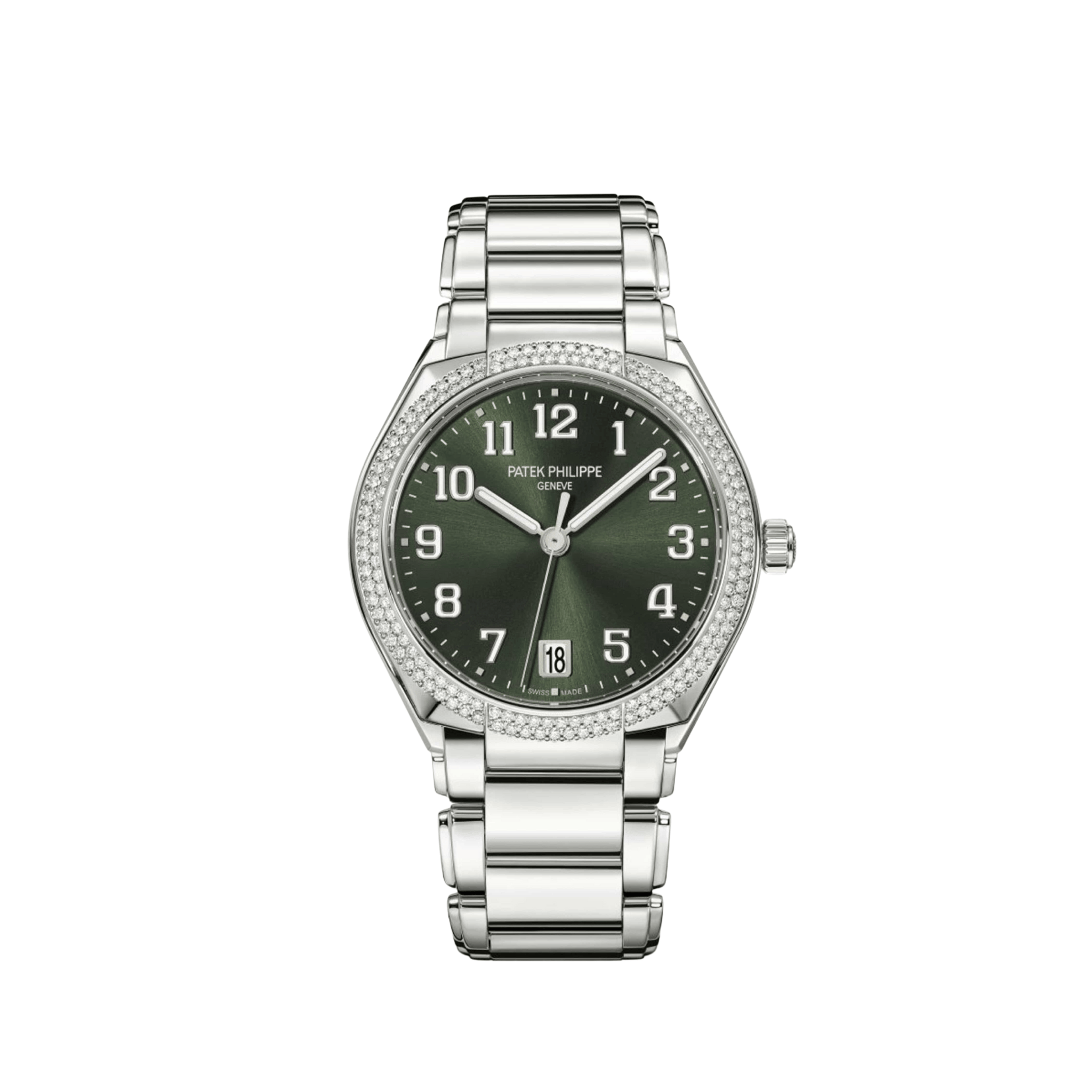 Patek Philippe Twenty-4 7300/1200A-011 Green Dial Diamond Bezel (2024)