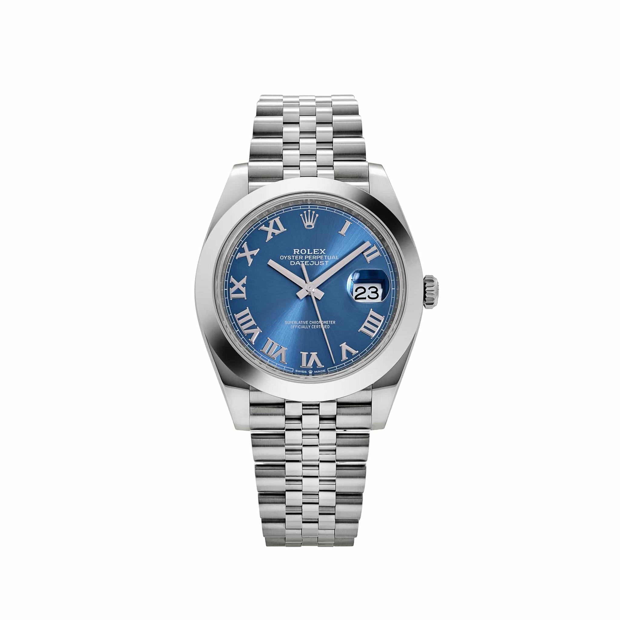 Rolex Datejust 41 126300 Stainless Steel Blue Roman Dial Jubilee (2023)