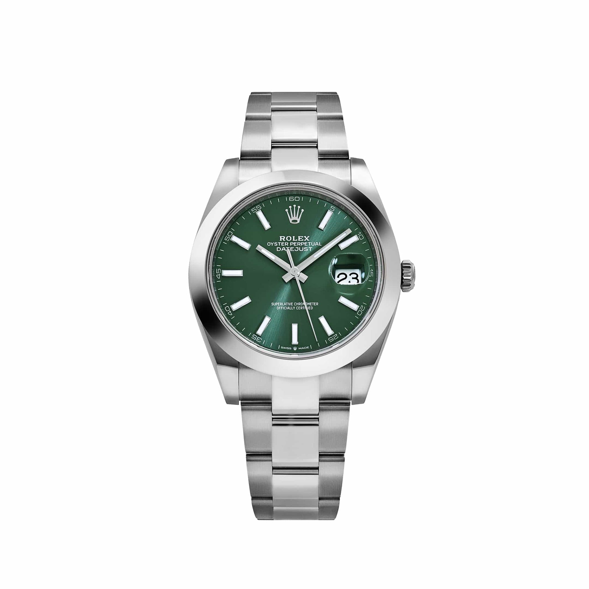 Rolex Datejust 41 126300 Stainless Steel Green Dial Oyster (2026)
