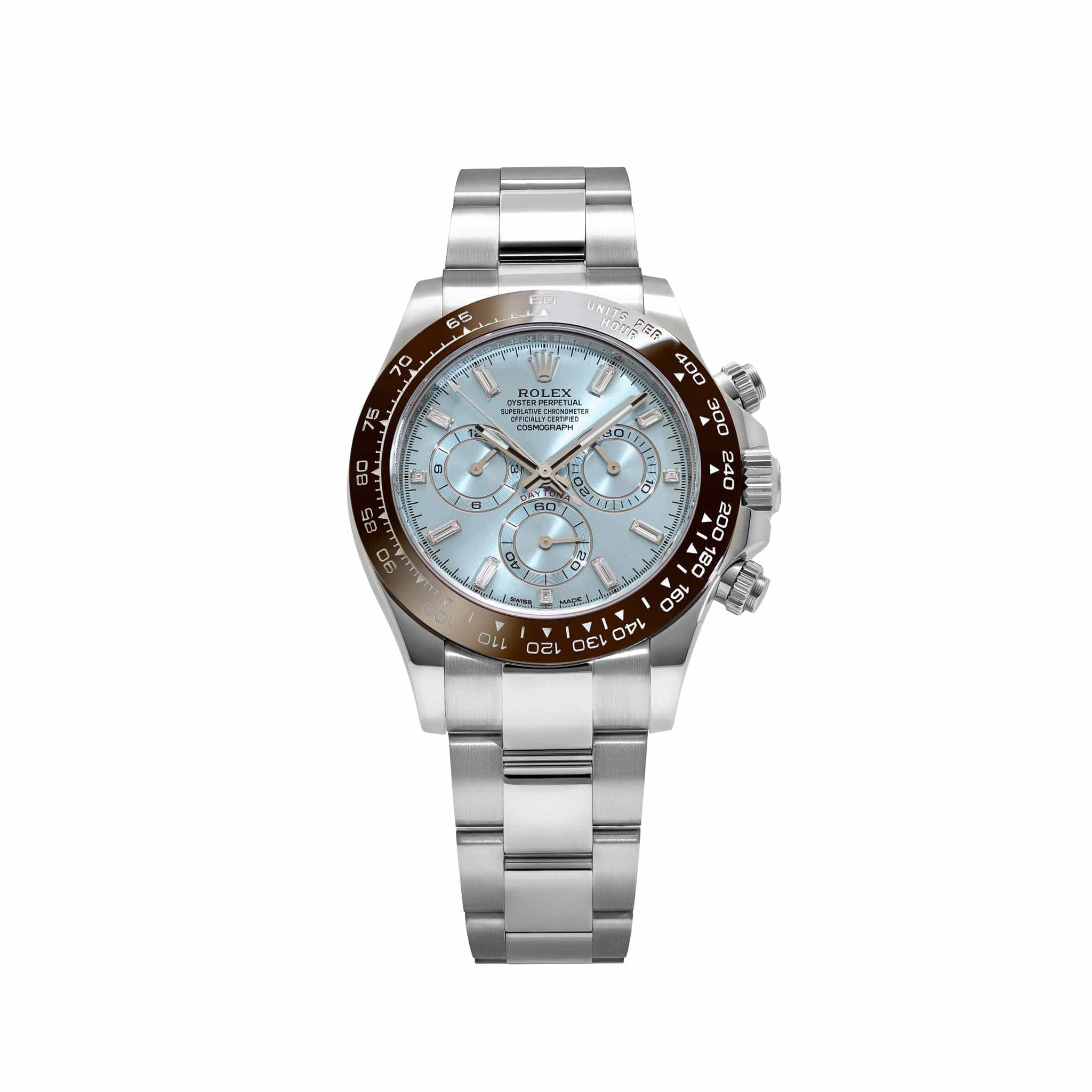 Rolex Daytona 116506 Platinum Ice Blue Baguette Diamond Dial (2022)