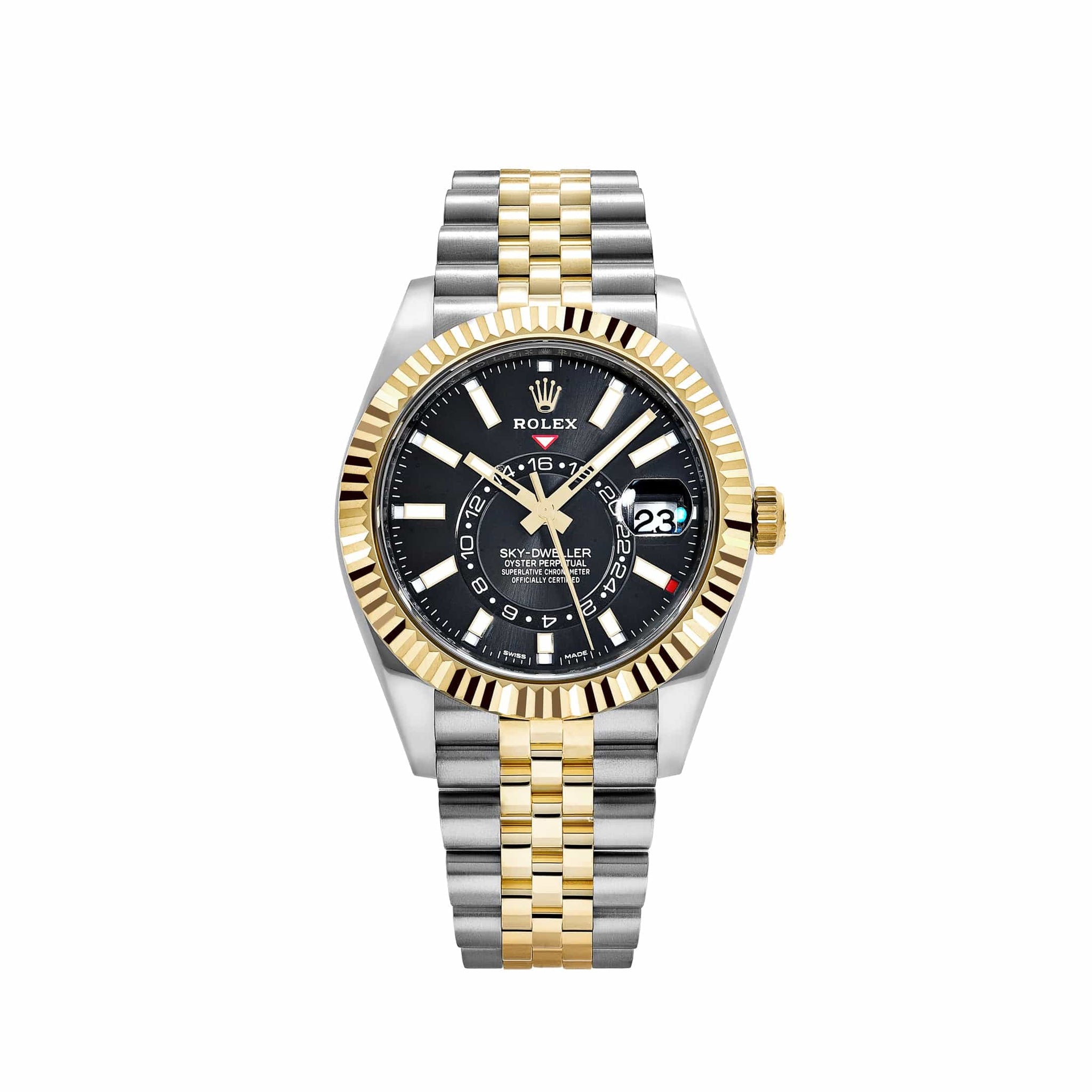 Rolex Sky-Dweller 326933 Stainless Steel Yellow Gold Black Dial Jubilee (2022)