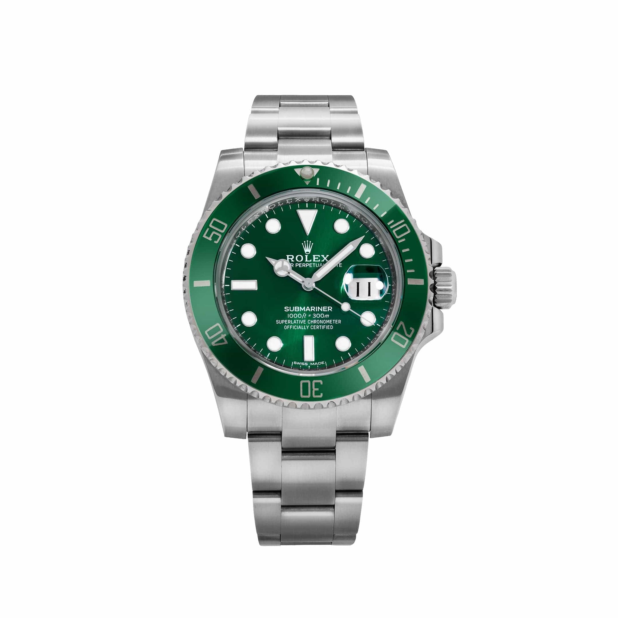 Rolex Submariner Date 116610LV 'Hulk' Stainless Steel Green Dial (2016)